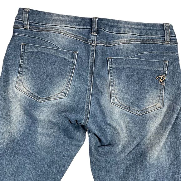 Revolution By Revolt size 13, distressed, medium wash skinny jeans - Picture 4 of 8